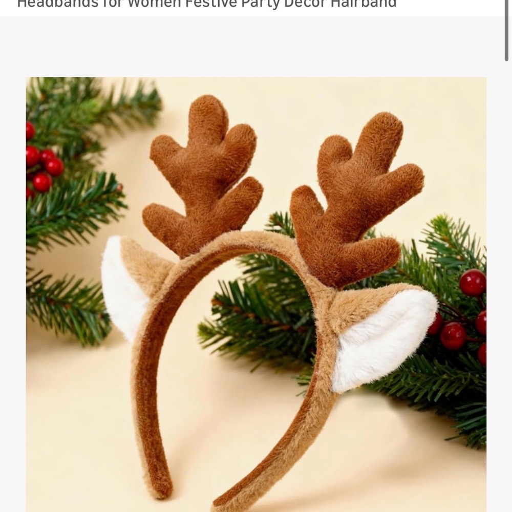 Brown Reindeer Antler Headband